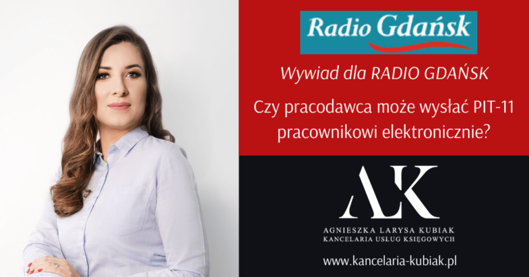 Biuro rachunkowe - Larysa Kubiak - Gdańsk - Czy można pracownikowi wysłać PIT-11 mailem