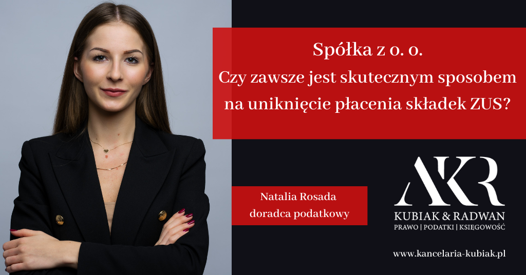 Kancelaria Usług Księgowych Agnieszka Larysa Kubiak SPÓŁKA ZOO A ZUS