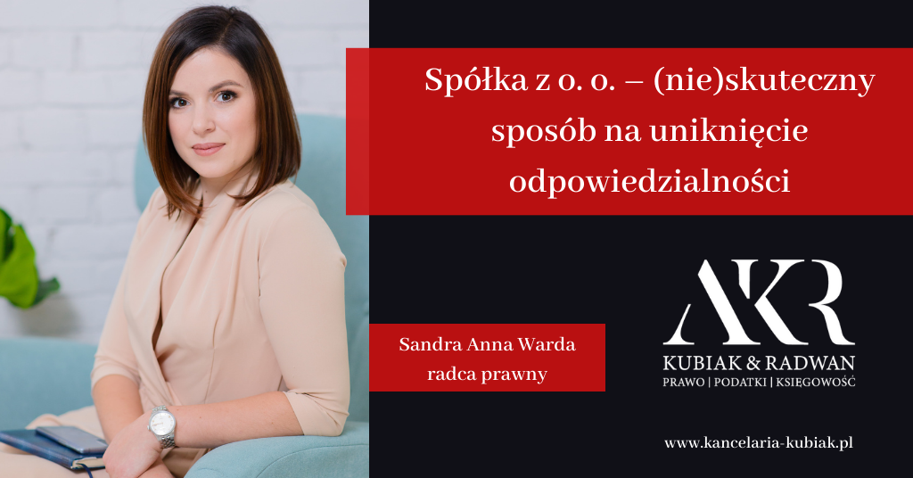 Kancelaria Usług Księgowych Agnieszka Larysa Kubiak SPÓŁKA ZOO A ODPOWIEDZIALNOŚĆ.